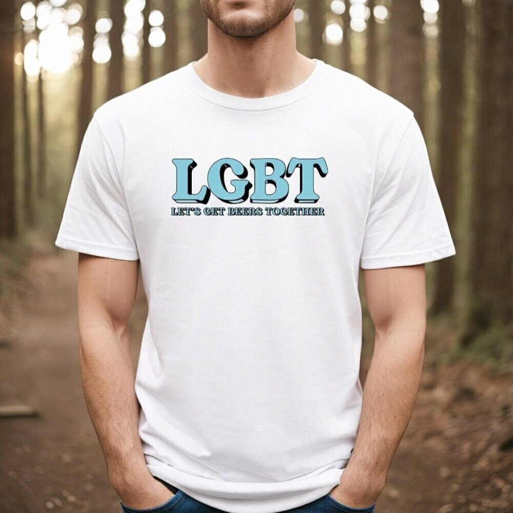 LGBT Cheers Lets Get Beers Together Pride Rainbow Graphic Gifts Unisex T-Shirt